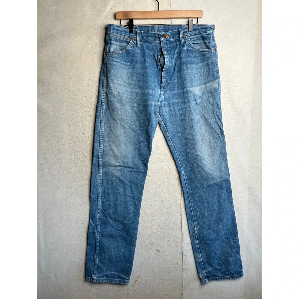 Wrangler Cowboy Cut Mens Straight Leg Jeans Blue Denim 13MWZPW 35x36